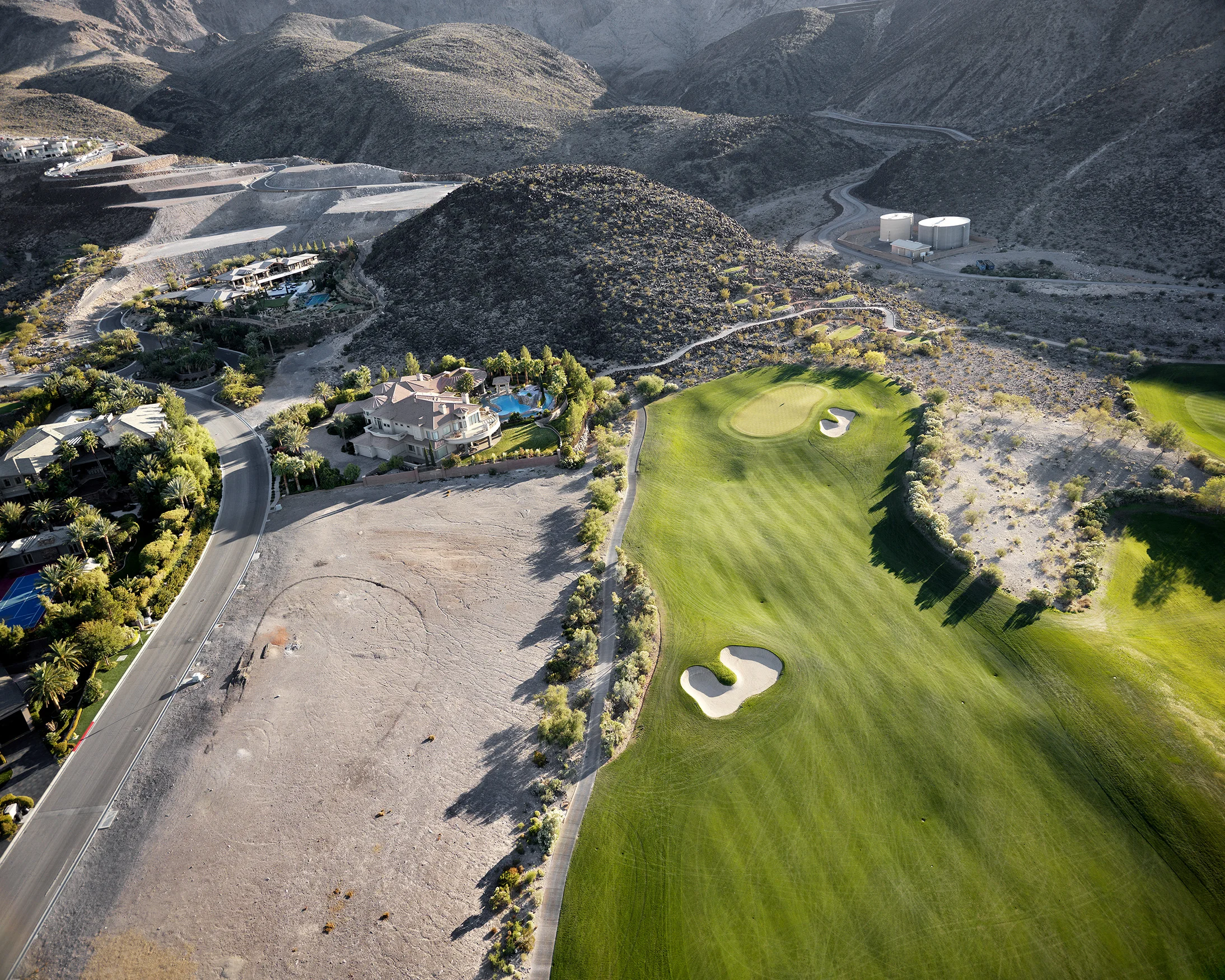 25. Dragon Ridge golf course looking southeast, empty lot adjacent to Nancy Walton Laurie residence, “MacDonald Highlands” development, Henderson, Nevada; 2011