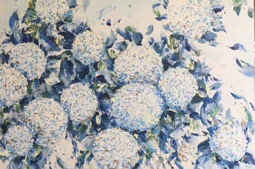Dana-Mooney-Vancouver-Artist-Blue-Hydrangeas