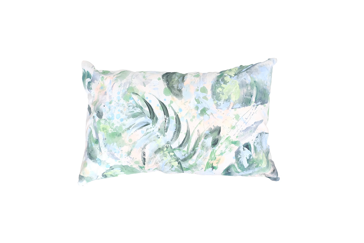 Dana-Mooney-Vancouver-Artist-Small-Dogbed-Tropical-Palmleaves-Front