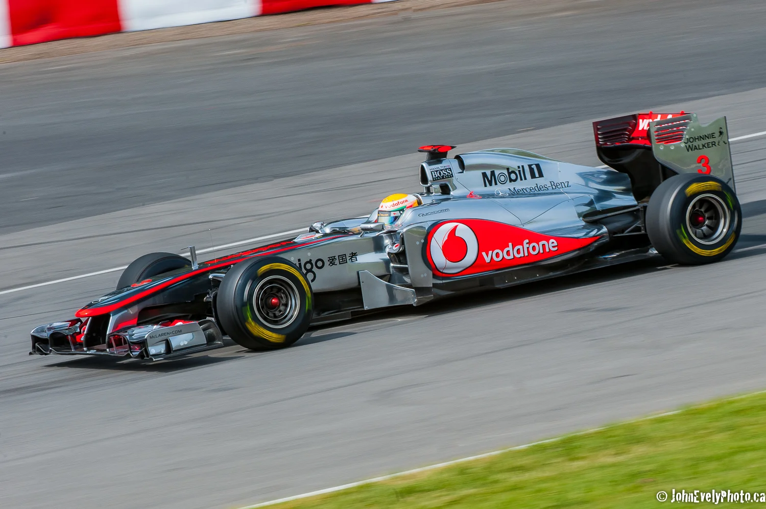 Lewis Hamilton driving for McLaren.