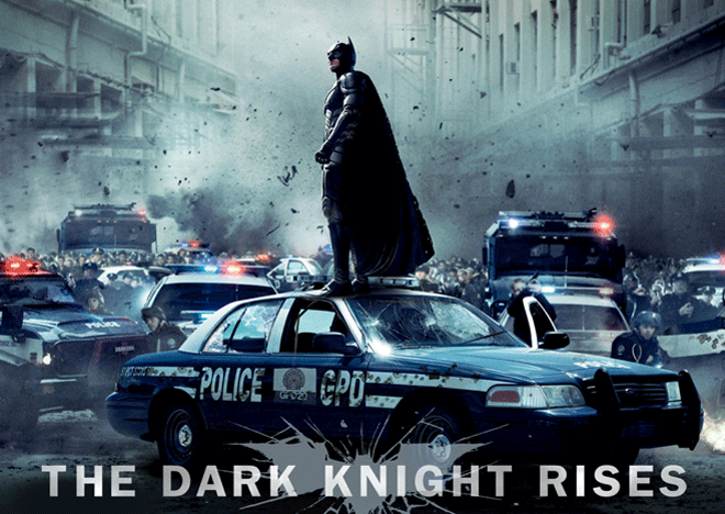 PHOTO CREDIT: Above photo of Christian Bale as Batman in “The Dark Knight Rises” is from the movie’s official website .