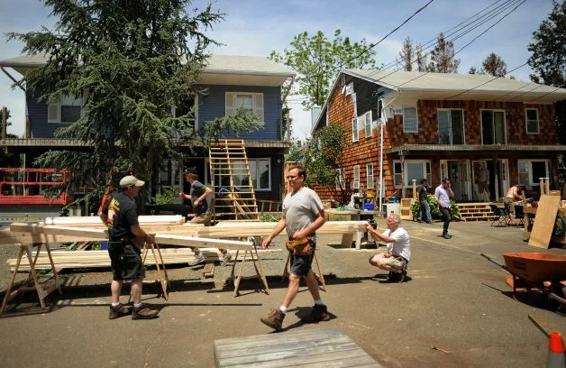  PHOTO CREDIT: The crew of And So It Goes renovated a duplex in Bridgeport preparing it for filming.&nbsp;Photo is from&nbsp;here.