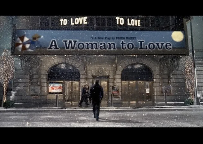PHOTO CREDIT: Above is a screenshot of Harry standing in front of the Ethel Barrymore Theatre where Erica’s play is premiering.
