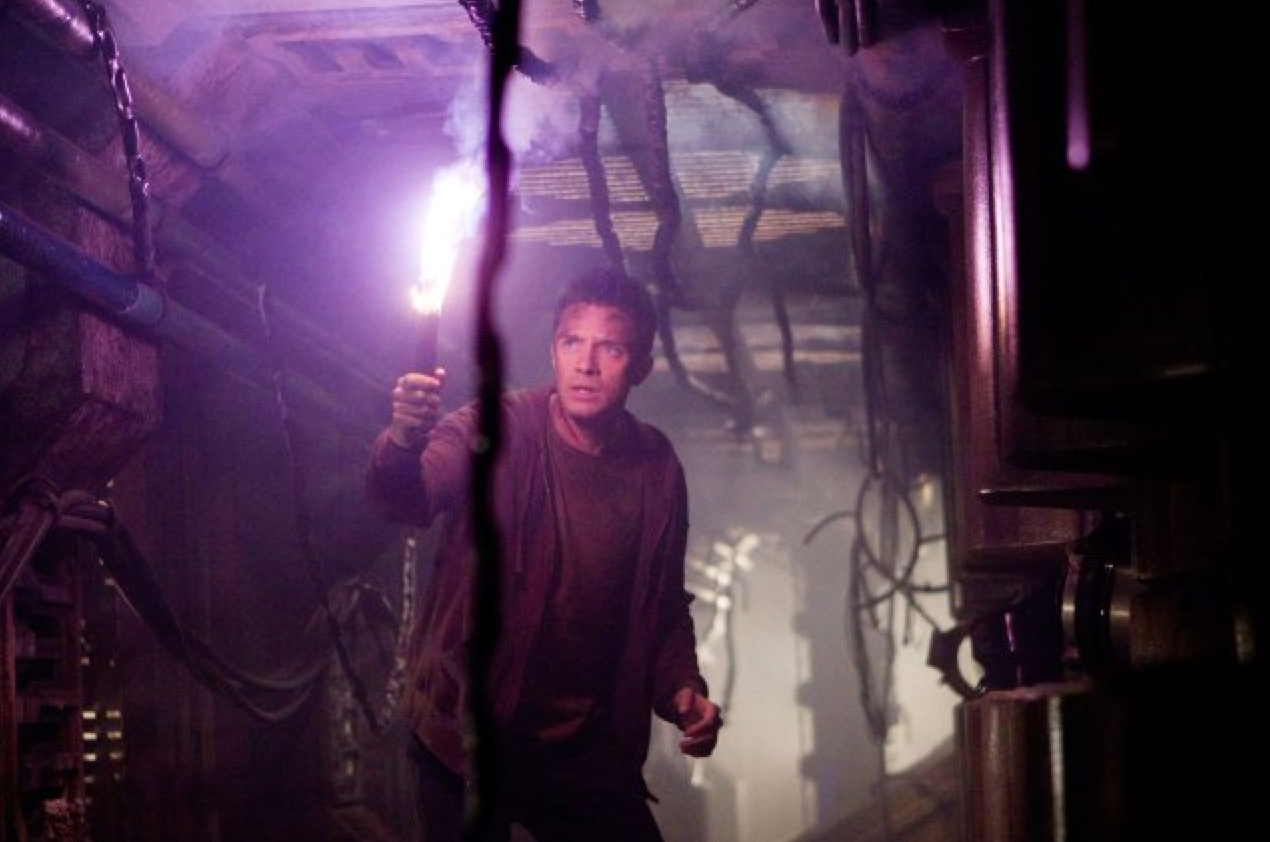 Production still of Predators - filmed in Austin, Texas - via IMDb .