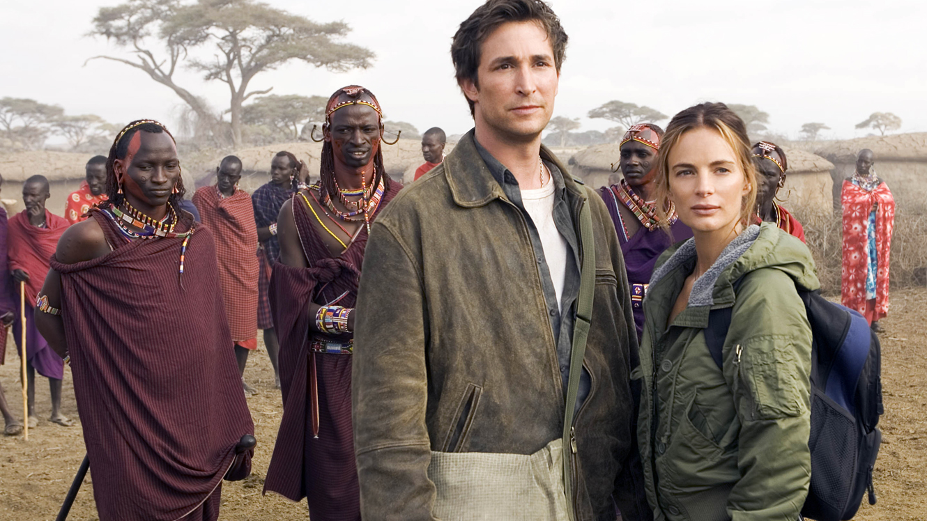 Production still of The Librarian: Return to King Solomon's Mines (2006), filmed on location in South Africa and Kenya. Image via Google .