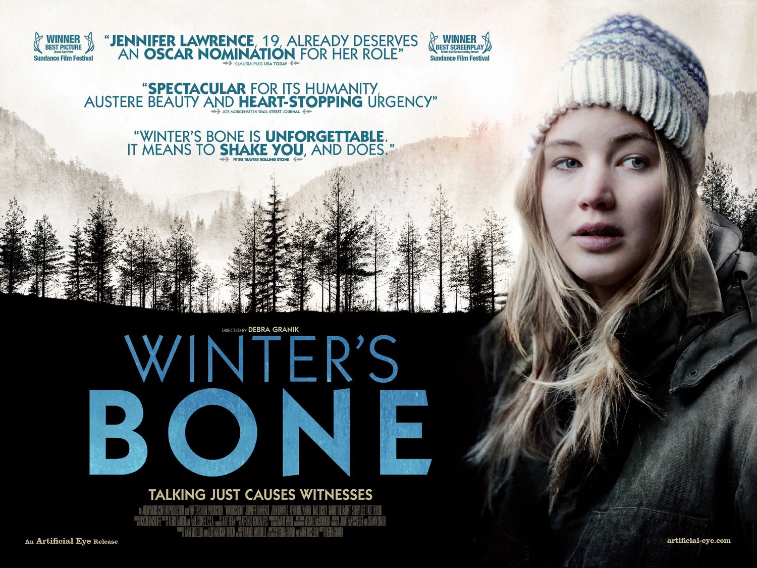 Winter's Bone, filmed in the Ozarks Mountains of Missouri. Read more: our article on the film locations of Winter's Bone.