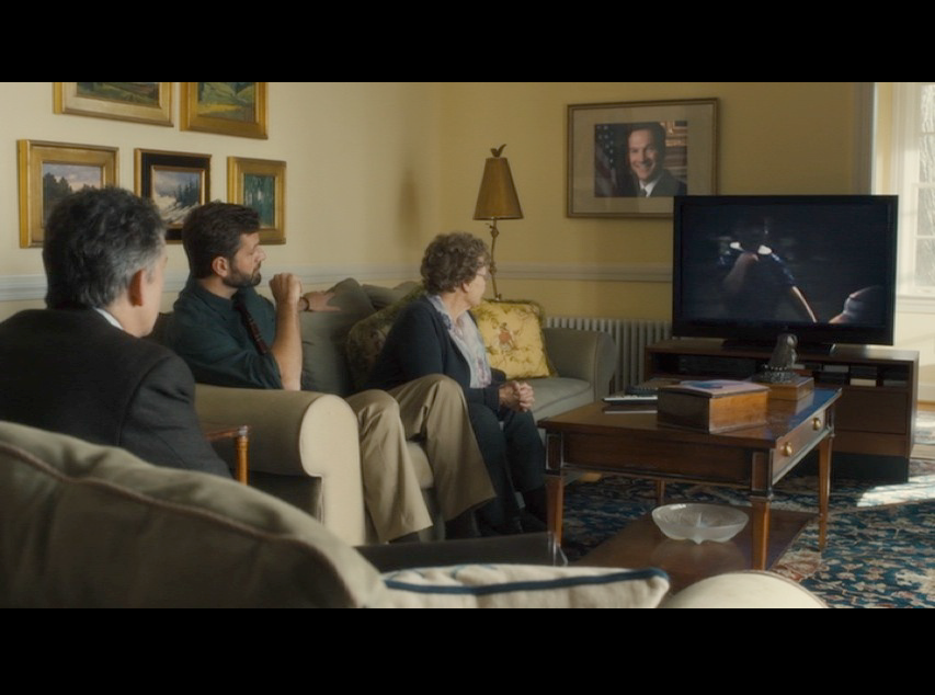 Screenshot of a scene at Peter Olsson's house - the Conways' Potomac, Maryland house in real life.