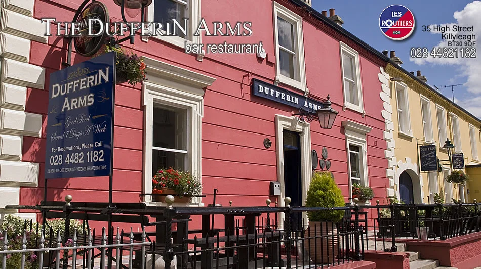 The Dufferin Arms Pub in Killyleagh, County Down - one of Philomena's film locations in Northern Ireland - image via The Dufferin Arms' website.