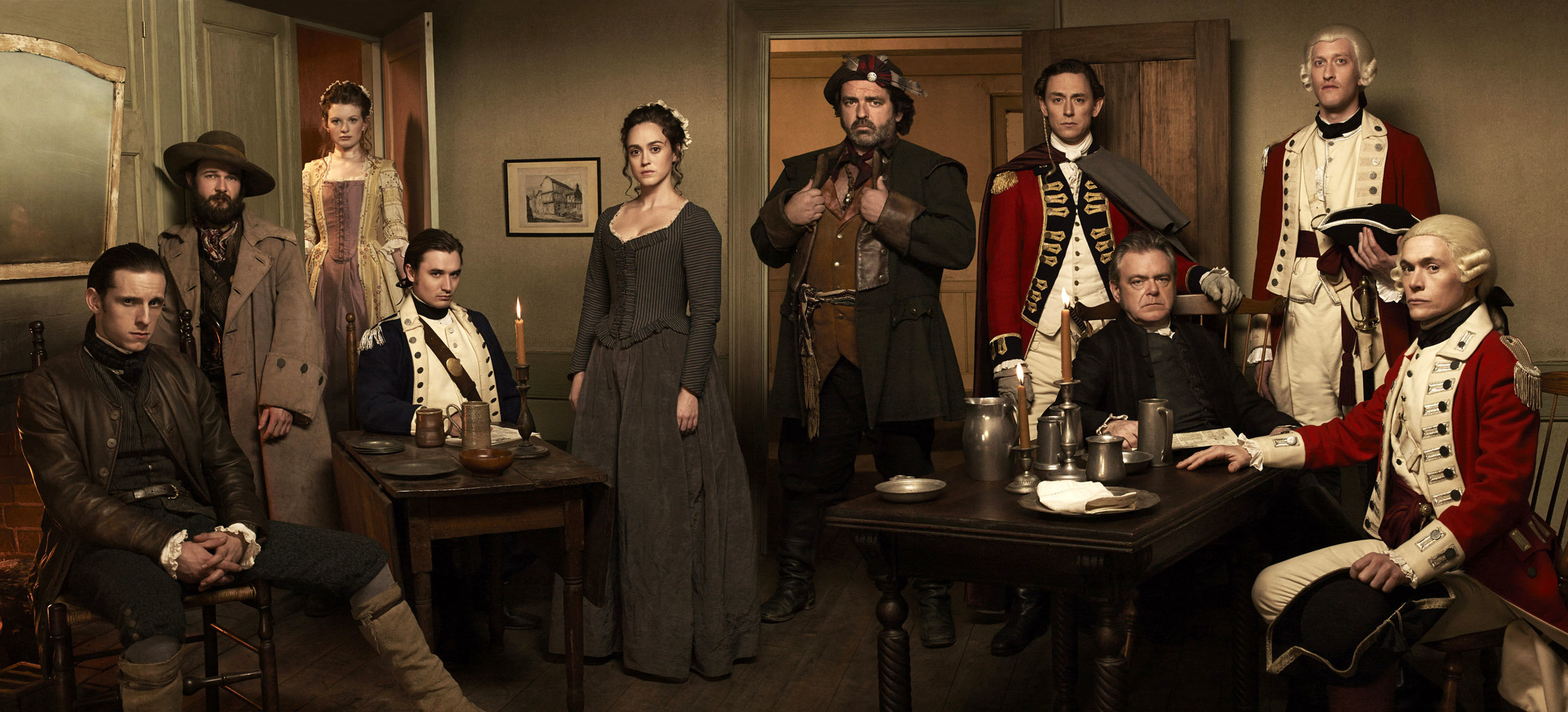 The cast of AMC's TURN - image via Google .