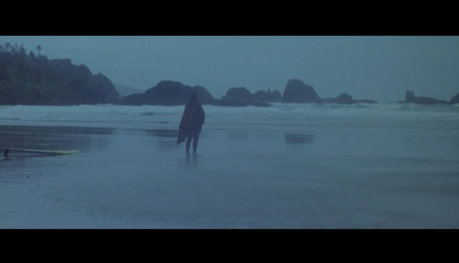 Screenshot of the last scene in Point Break , filmed at Indian Beach which doubled for Australia's famous Bells Beach, a surfers' paradise.