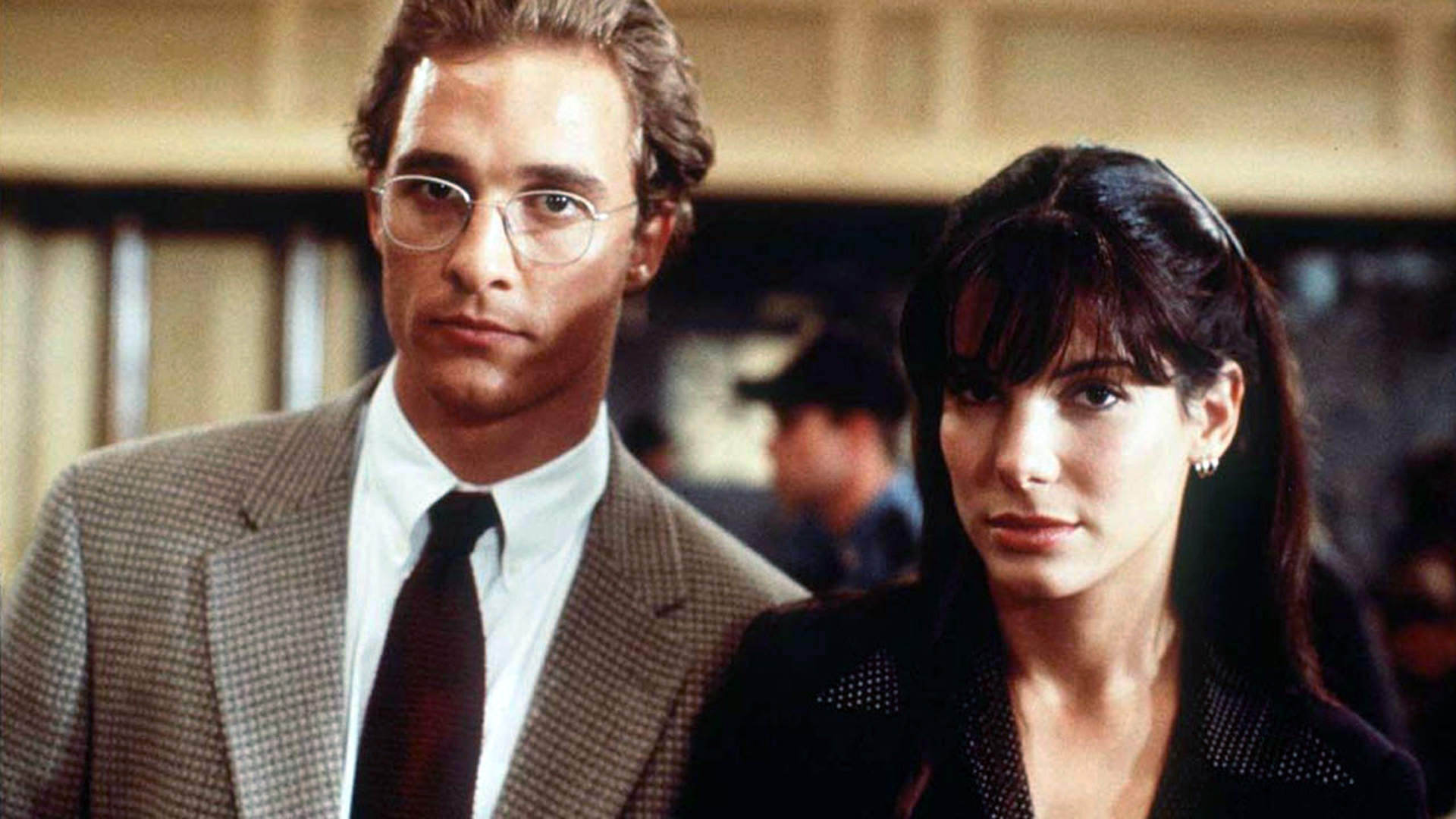 Matthew McConaughey and Sandra Bullock in A Time to Kill , filmed in Mississippi - image via Google .