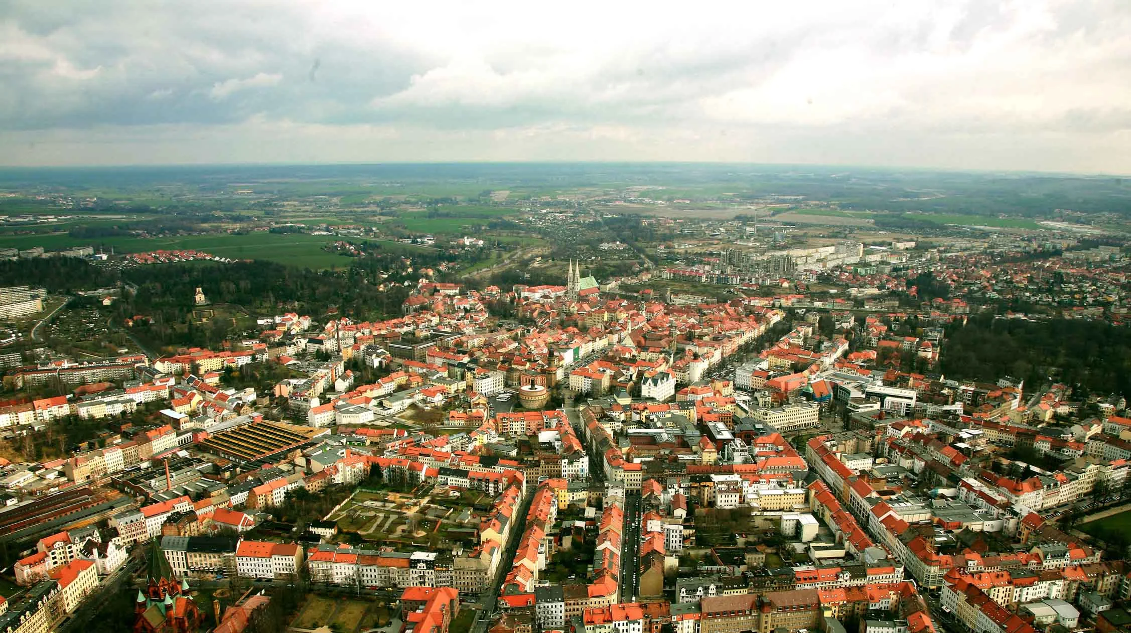 An aerial view of the beautiful, historical town of Görlitz, Germany. Image via Google.