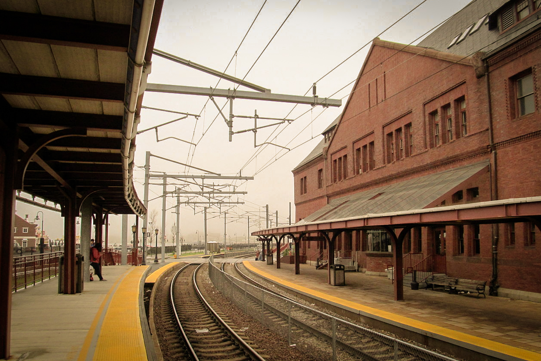 Union Station in New London, Connecticut - one of the film locations of The Missing Girl. Image via Google .