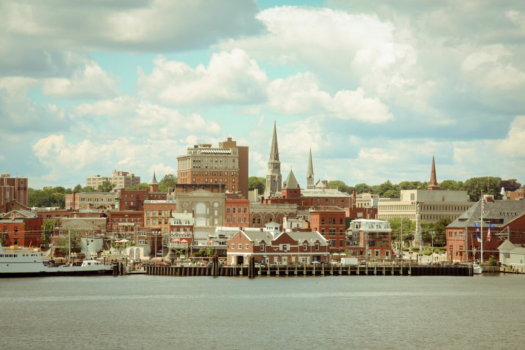 New London, Connecticut , the setting and filming location of The Missing Girl. Image via Google .