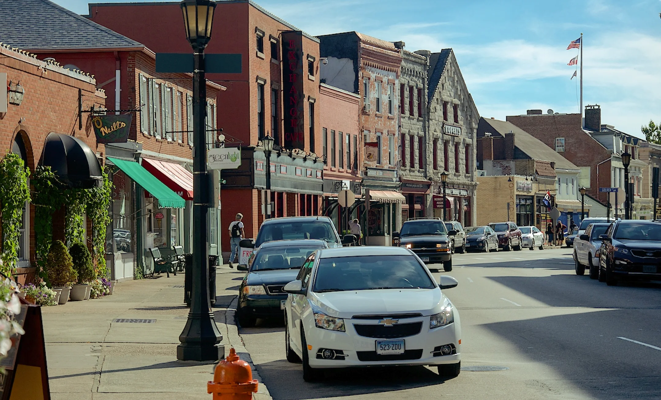 Downtown New London, Connecticut, on Bank Street. Image via Google.