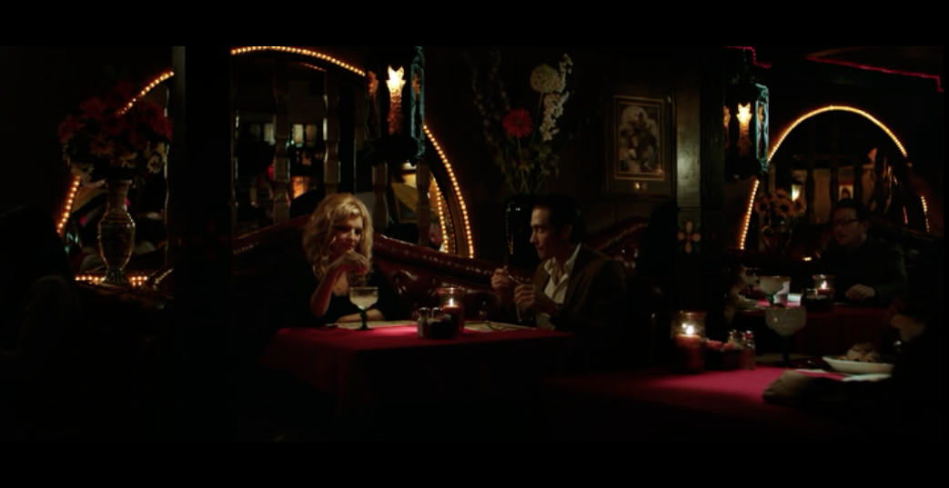 Screenshot from Nightcrawler filmed at El Compadre Restaurant (in the movie it stands for the fictitious Cabanita Mexican Restaurant.