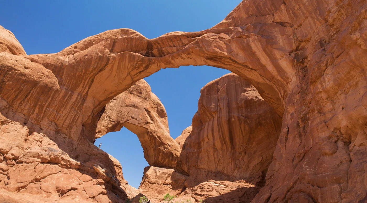 The Moab's area Double Arch is a famous, iconic film location - image via Google.
