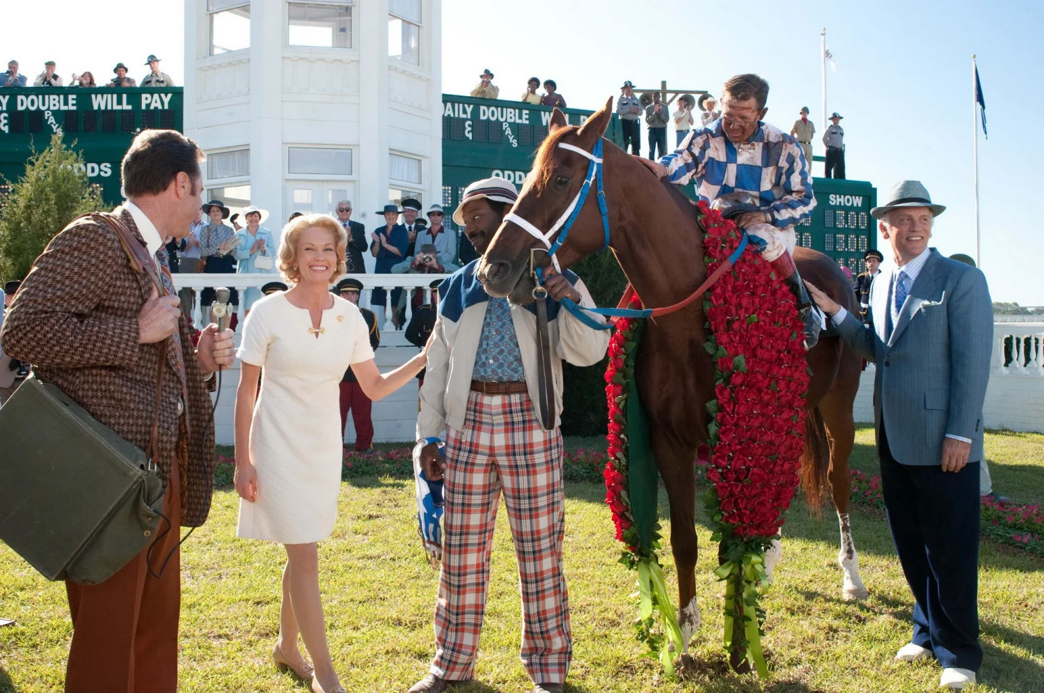 Production still of Secretariat (2010),&nbsp;filmed&nbsp;on location at Churchill Downs Race Track in Kentucky - image via Google.
