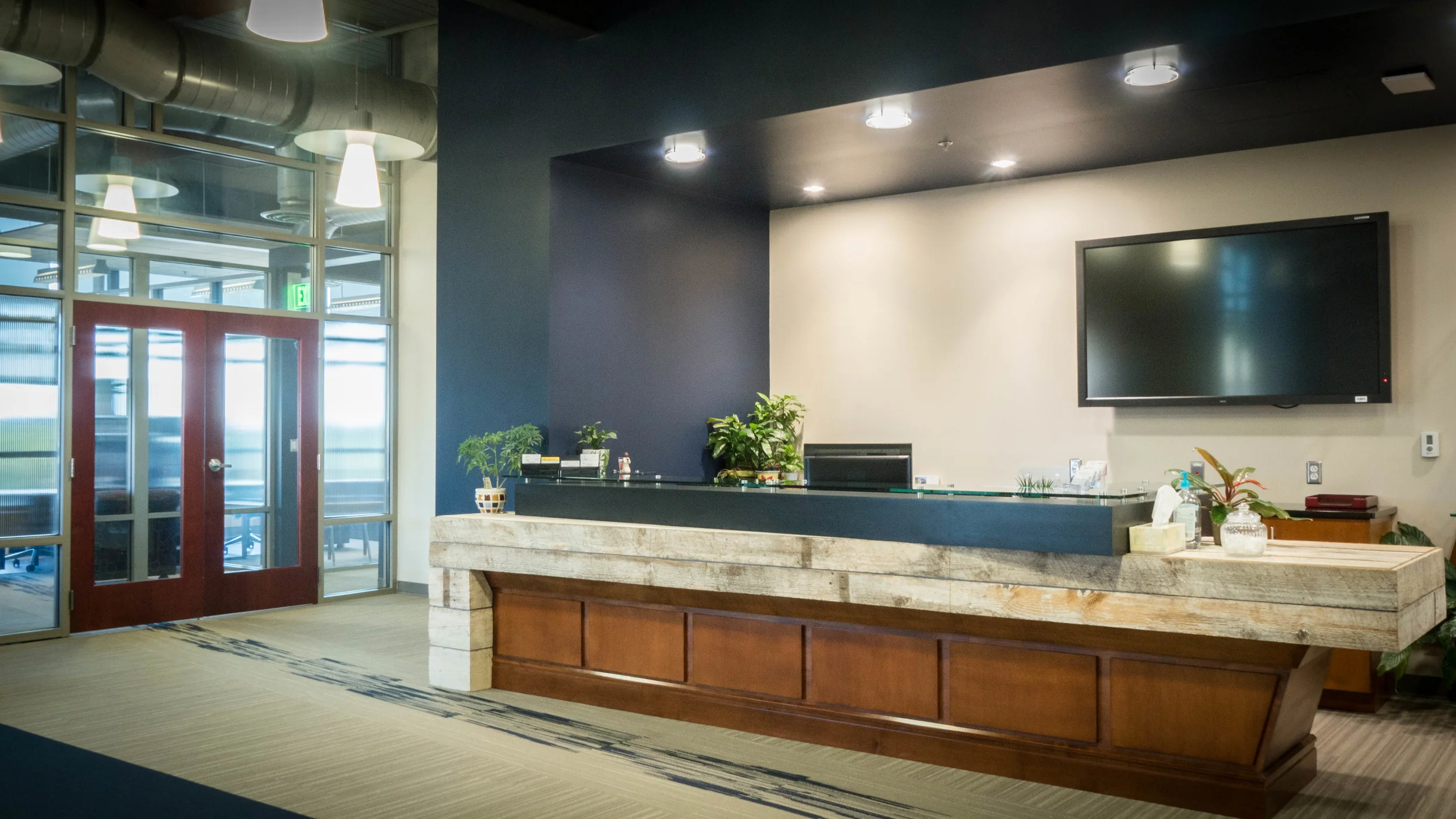 Third floor reception area of Building on Baldwin.