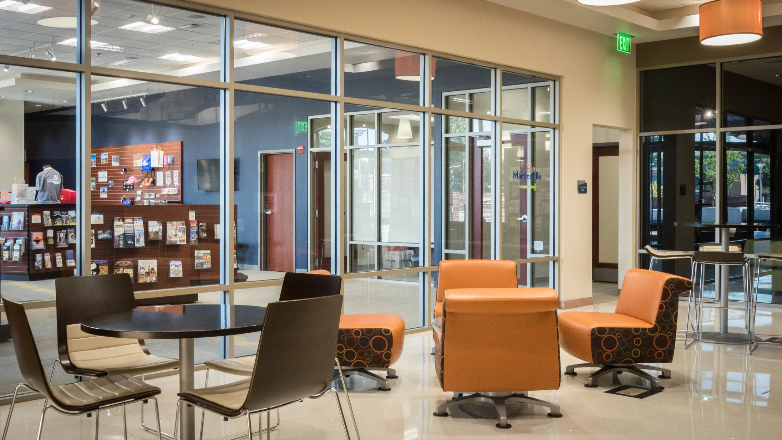 You can enter the visitor's center directly from the reception area.