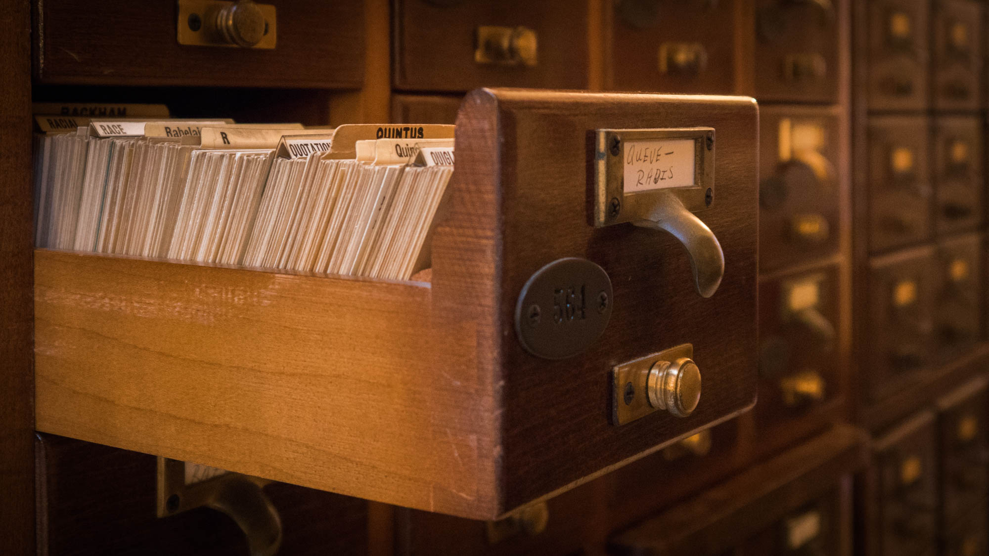 The card catalog at the George Peabody Library.