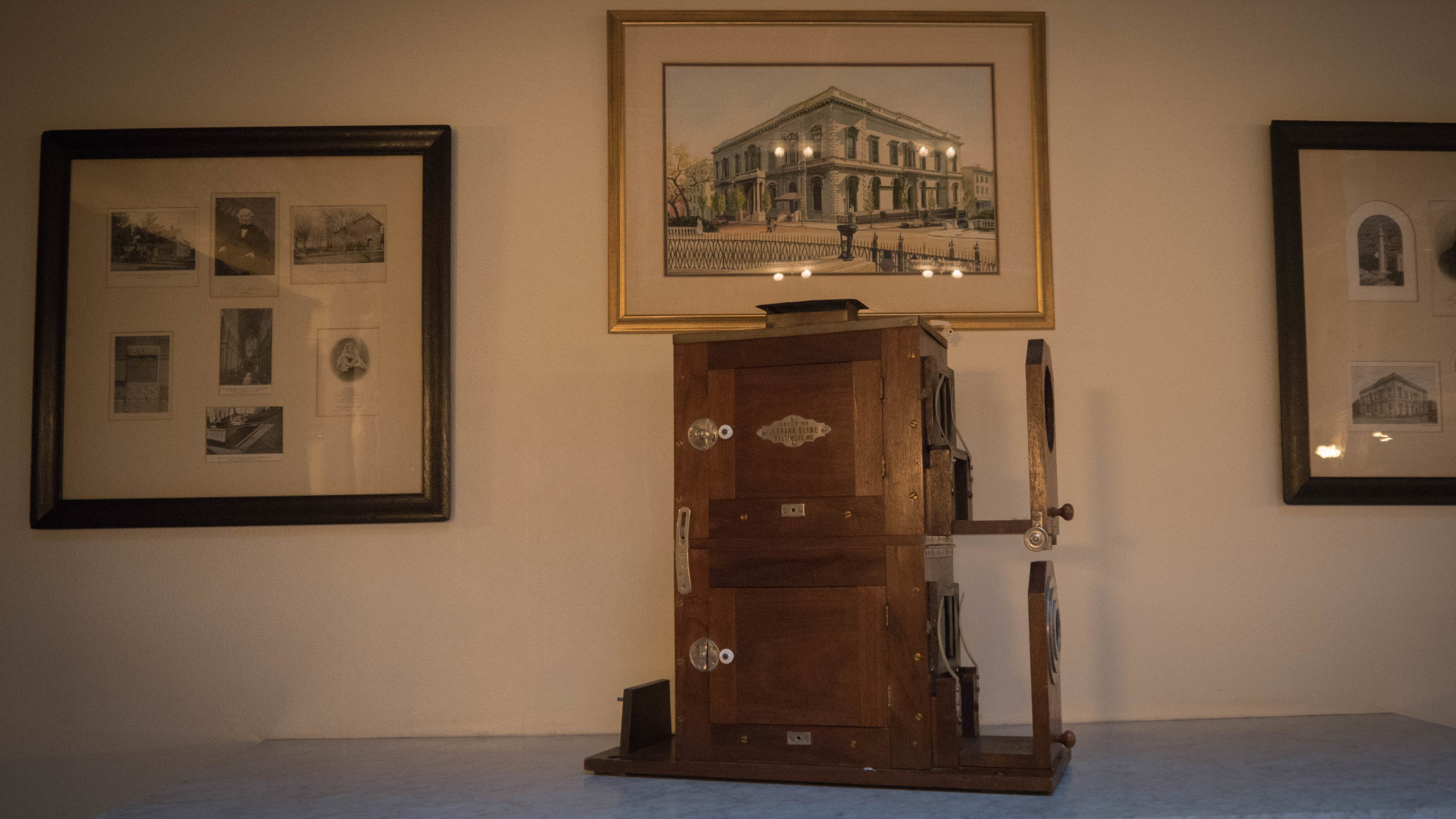 These artworks displayed in the George Peabody Library have been around since the filming of Sleepless In Seattle. (Look carefully at the screenshot above to see if you can spot them.) 
