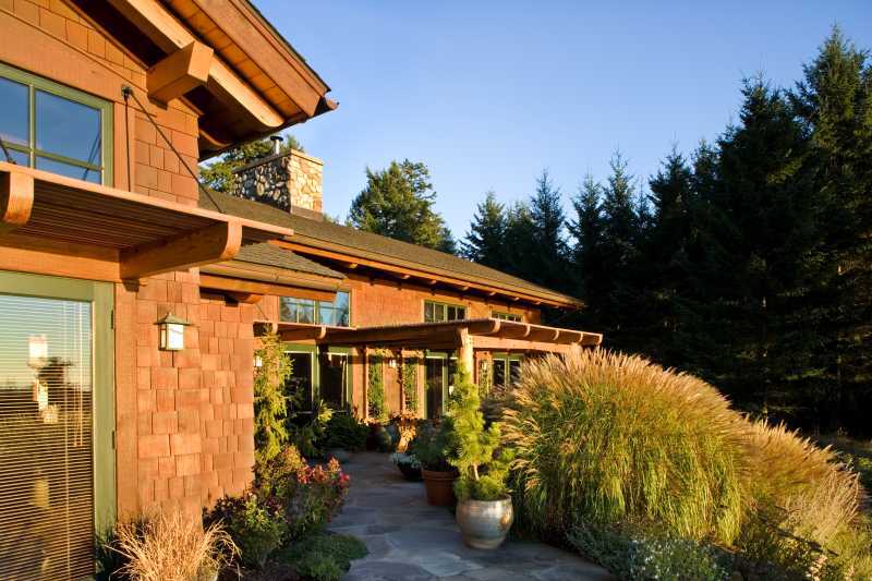 San Juan Island Timber Frame Home Exterior