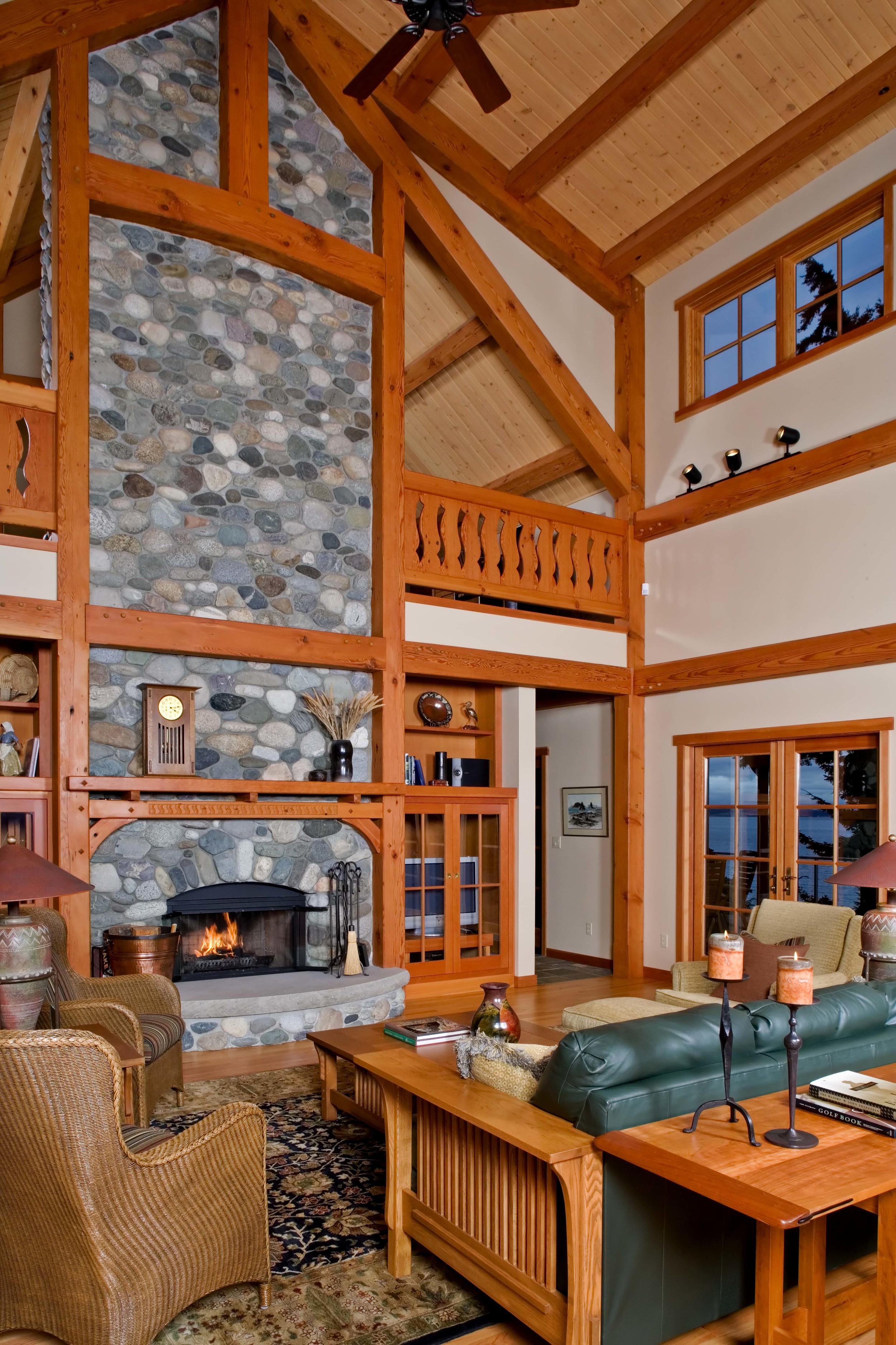 Port Ludlow Timber Frame Home - Living Room