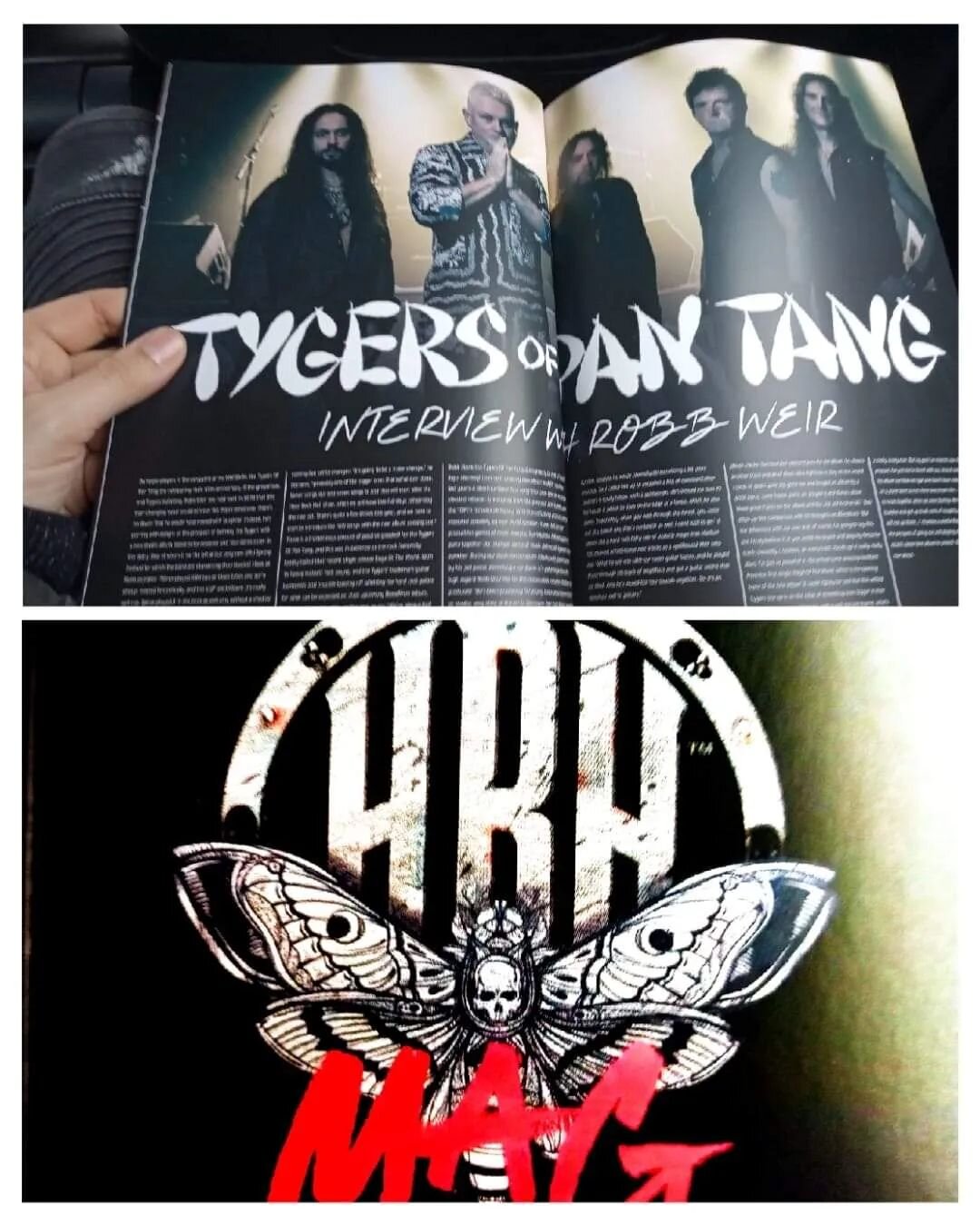 Always great to see my work in print, a double page spread here of @tygers_of_pan_tang in @hrhmag