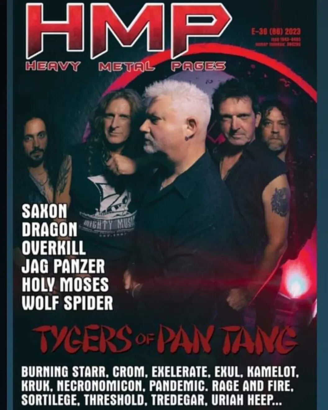 I &quot;think&quot; this is a first for me, a magazine cover!
Today sees the release of Bloodlines by Tygers of Pan Tang for whom I supplied the album photo of the band. It's great to see it used on the record and even better to see it on the cover o
