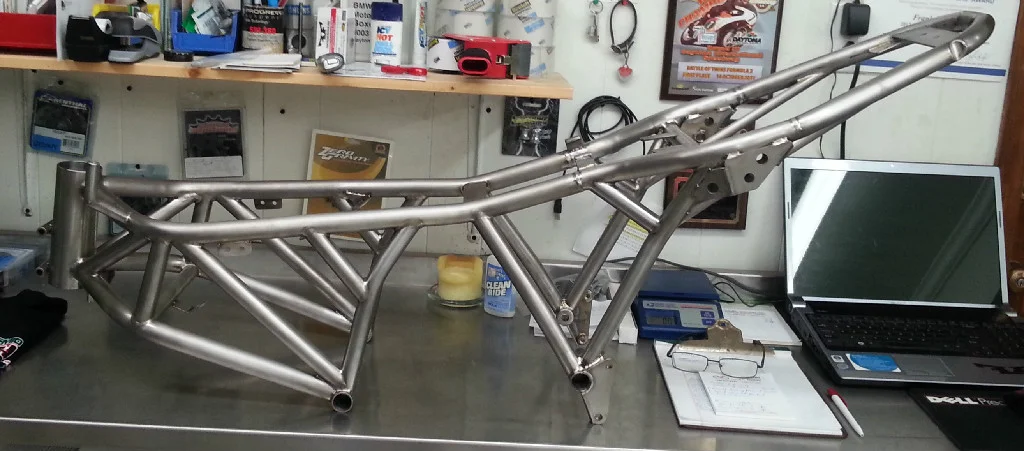 Fast Frank Racing's Titanium Ducati SportClassic frame.