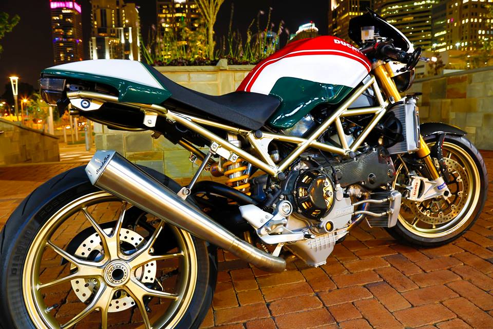 Customer S4RS with StradaFab stainless steel exhaust.