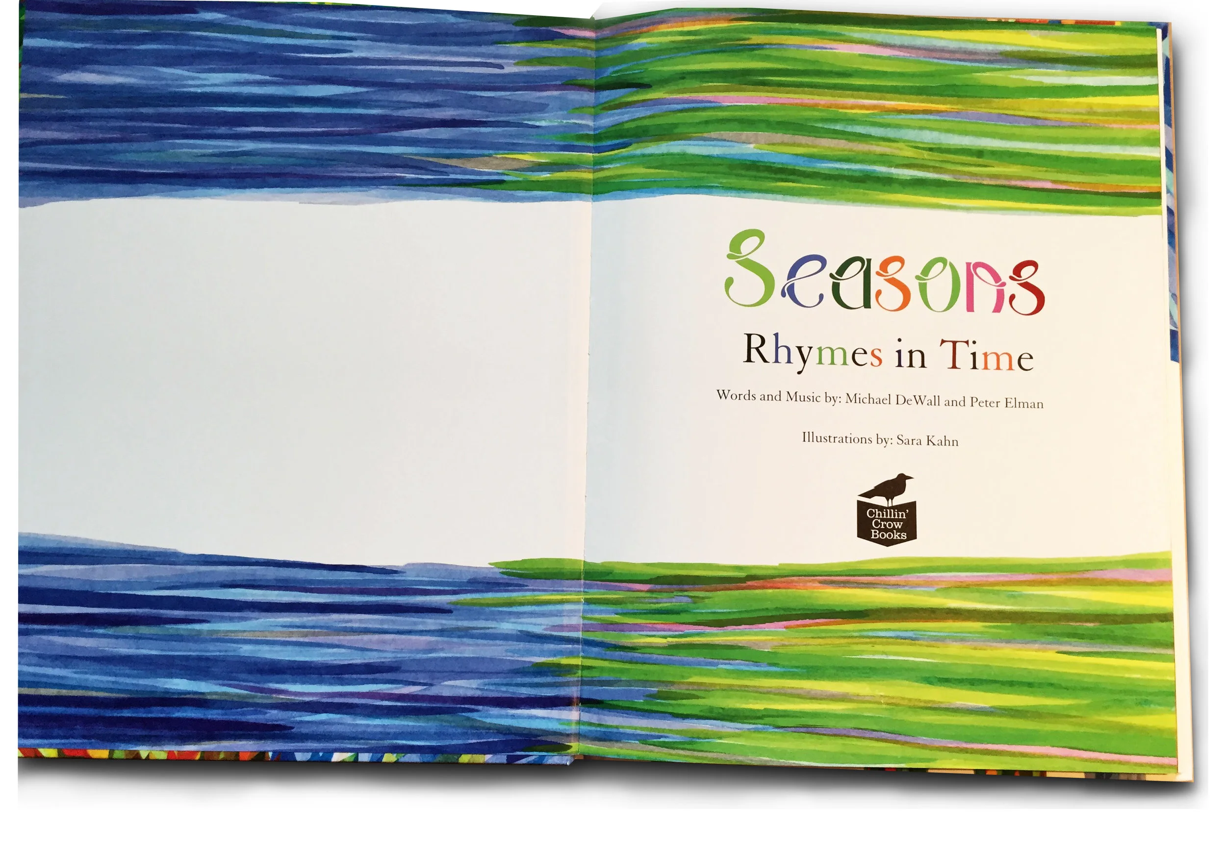 Seasons 4-C endsheets printed on self ends, using 157 gsm (100#) matt art.