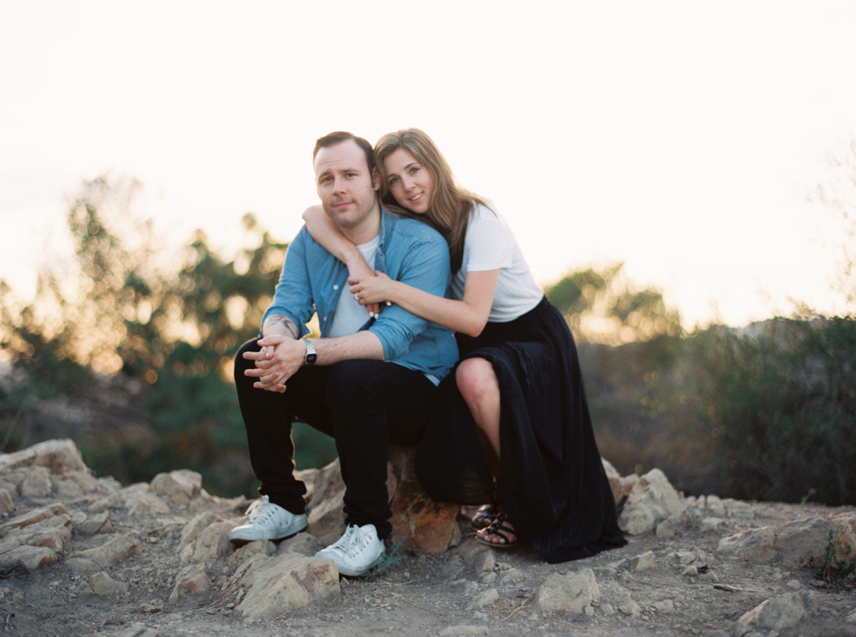 griffith observatory engagement session los angeles - kate weinstein fine art film wedding photographer