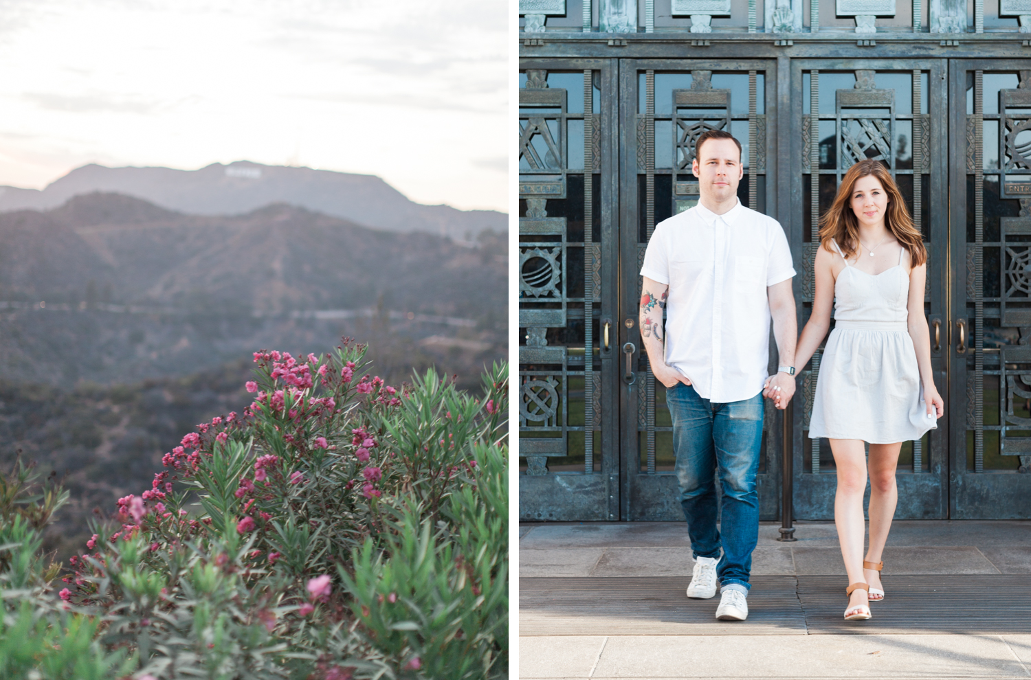 griffith observatory engagement session los angeles - kate weinstein fine art film wedding photographer