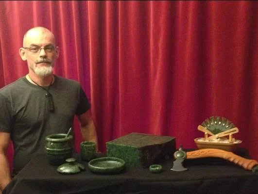 Jade carver Tom Argue.
