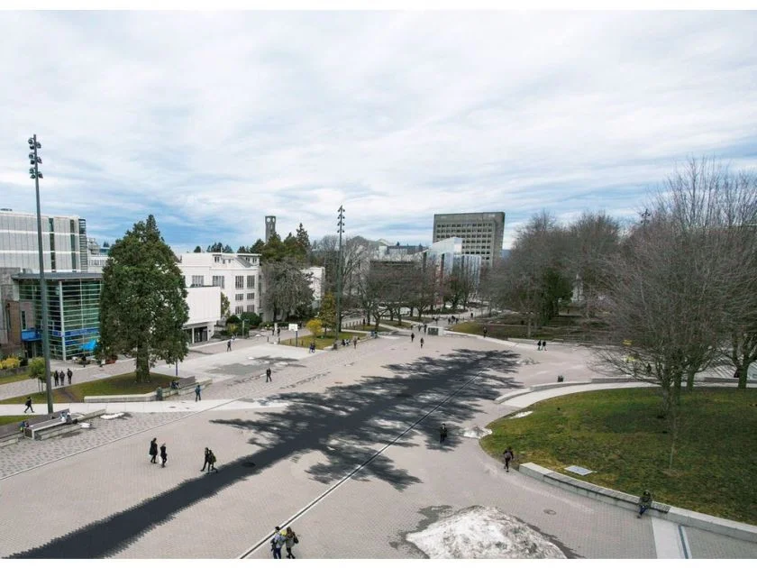 Artist illustration of The Shadow , 100 metres by 22 metres, by Esther Shalev-Gerz. | Image: UBC.