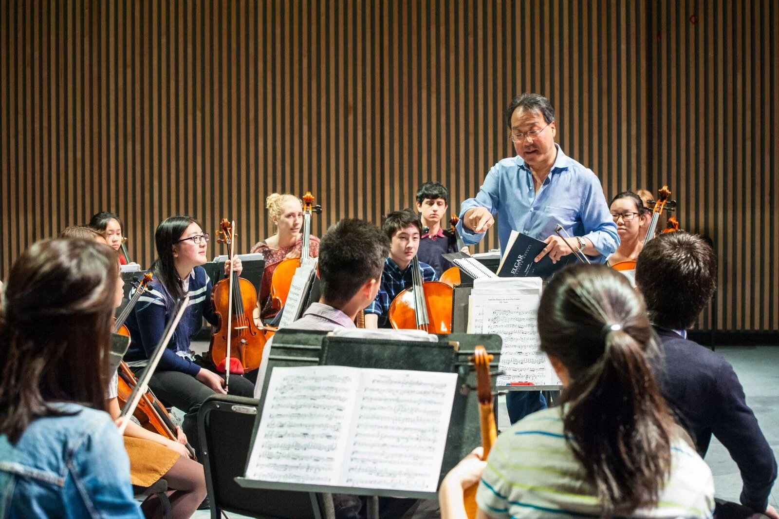 Yo Yo Ma Masterclass with the VSO School of Music. | Aaron Aubrey for the VSO