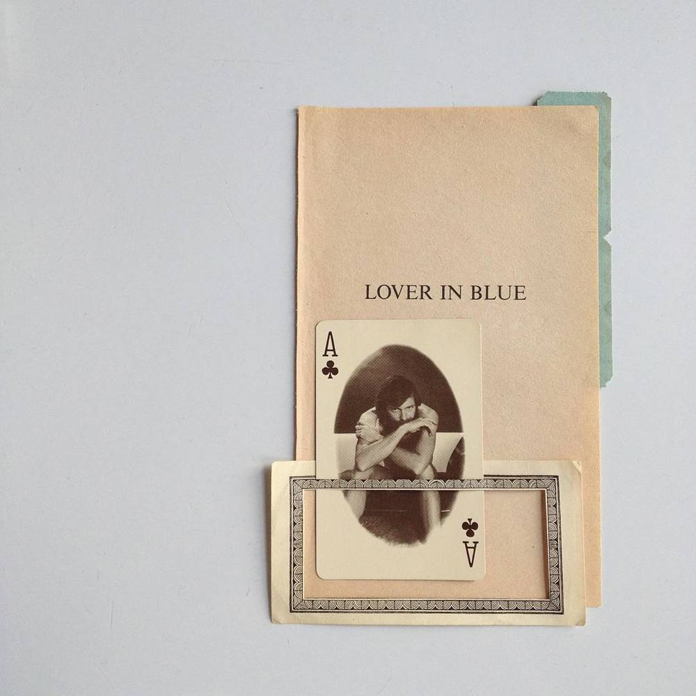 Censored Composition No. 06 ; 2015, book title page, playing card and papers