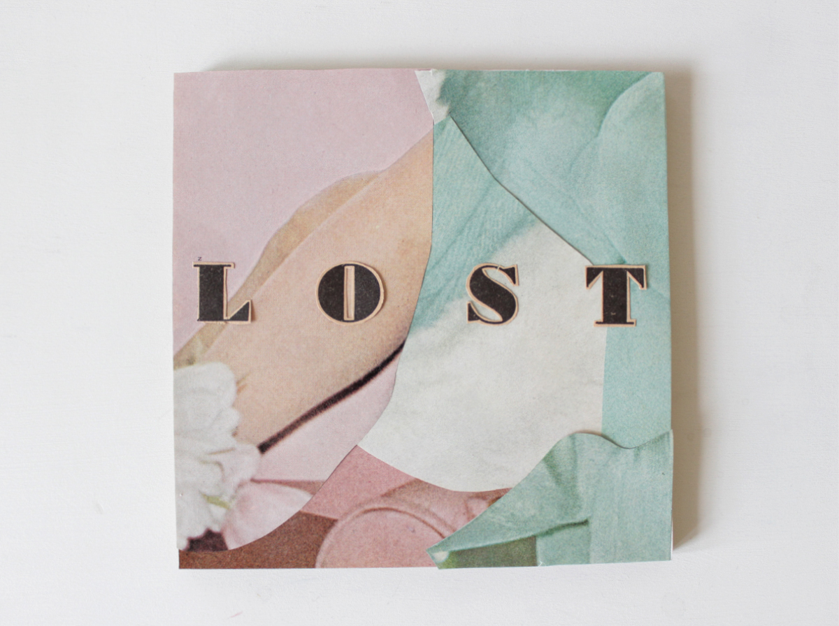 You May Be Lost, You'll Find , 2016; cut paper on panel, 6" x 6" (unglued)