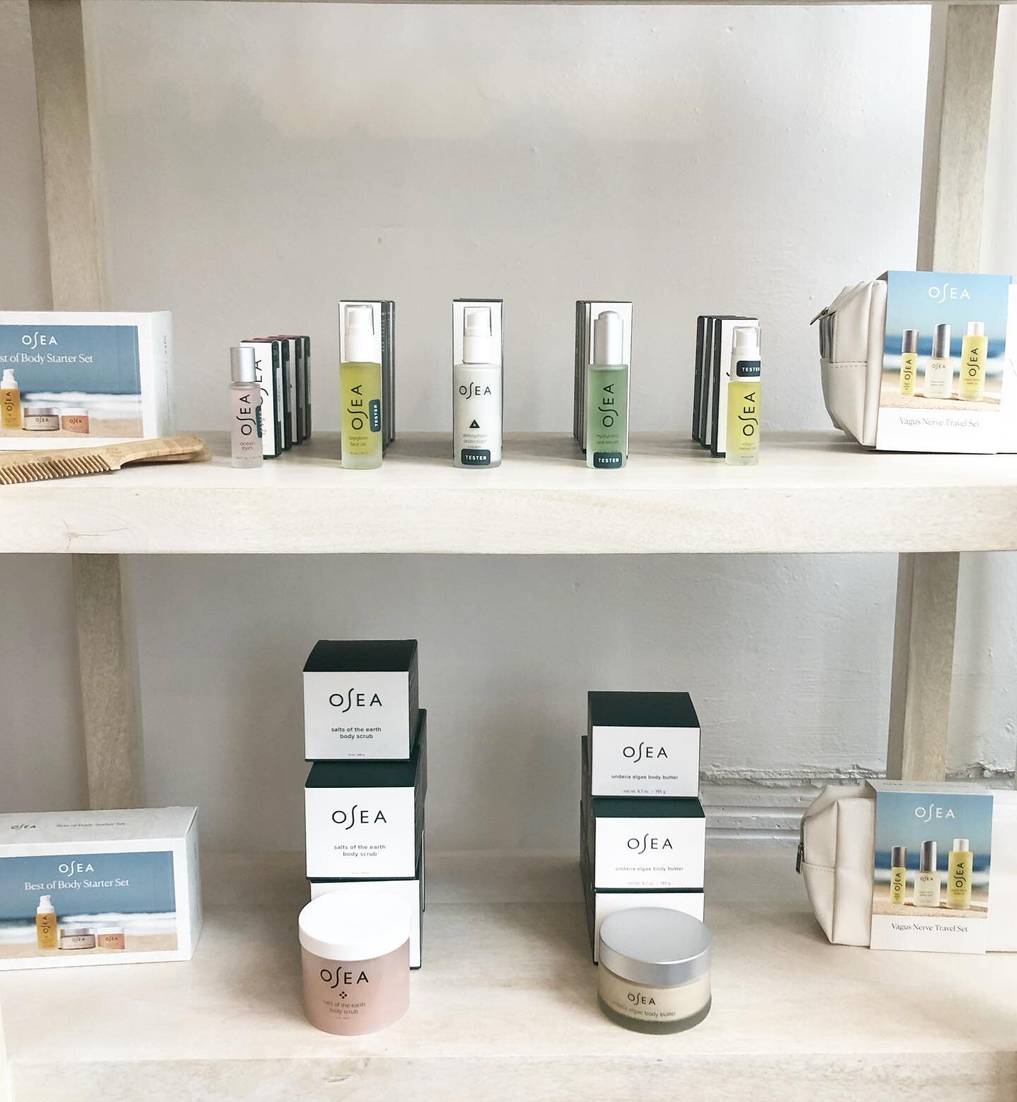 Our first shipment of OSEA is here!!! I&rsquo;ve used their products for years and am so thrilled to be a partner. 

Come try it all!!! We also have beautiful gift sets including the vagus nerve products- the best for the person who has everything! #