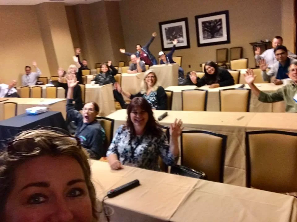 Getting the crowd warmed up at my SPTechCon session on Business Transformation