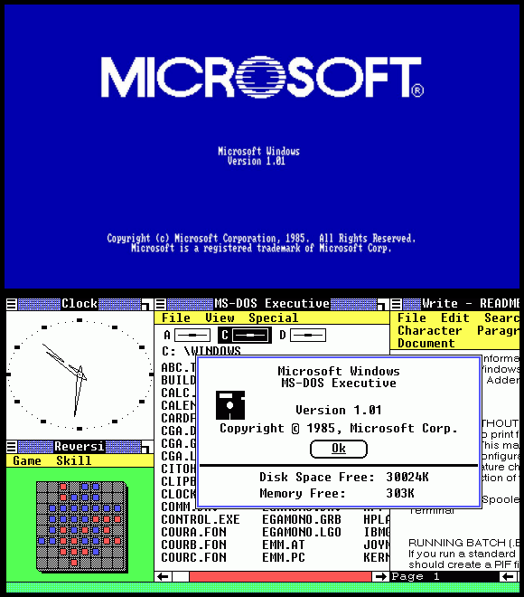 Note here that windows are snapped against one another, and no close button. 
