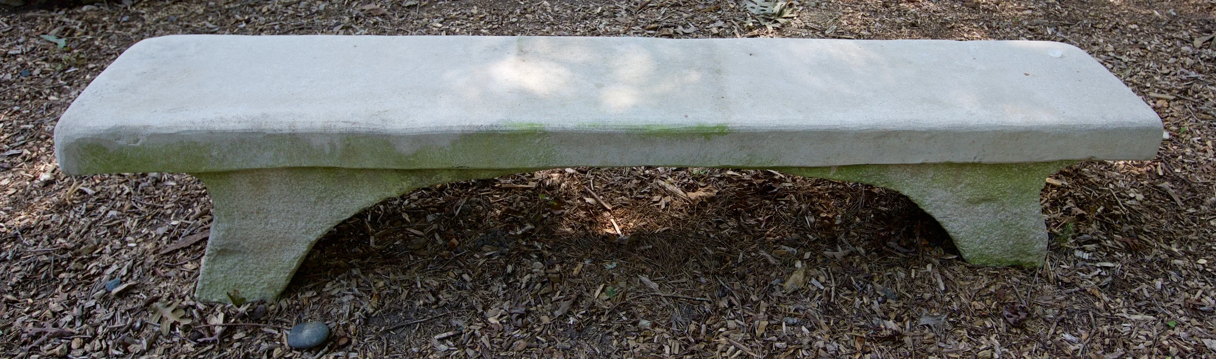  Bench carved from a solid piece of Indiana limestone 