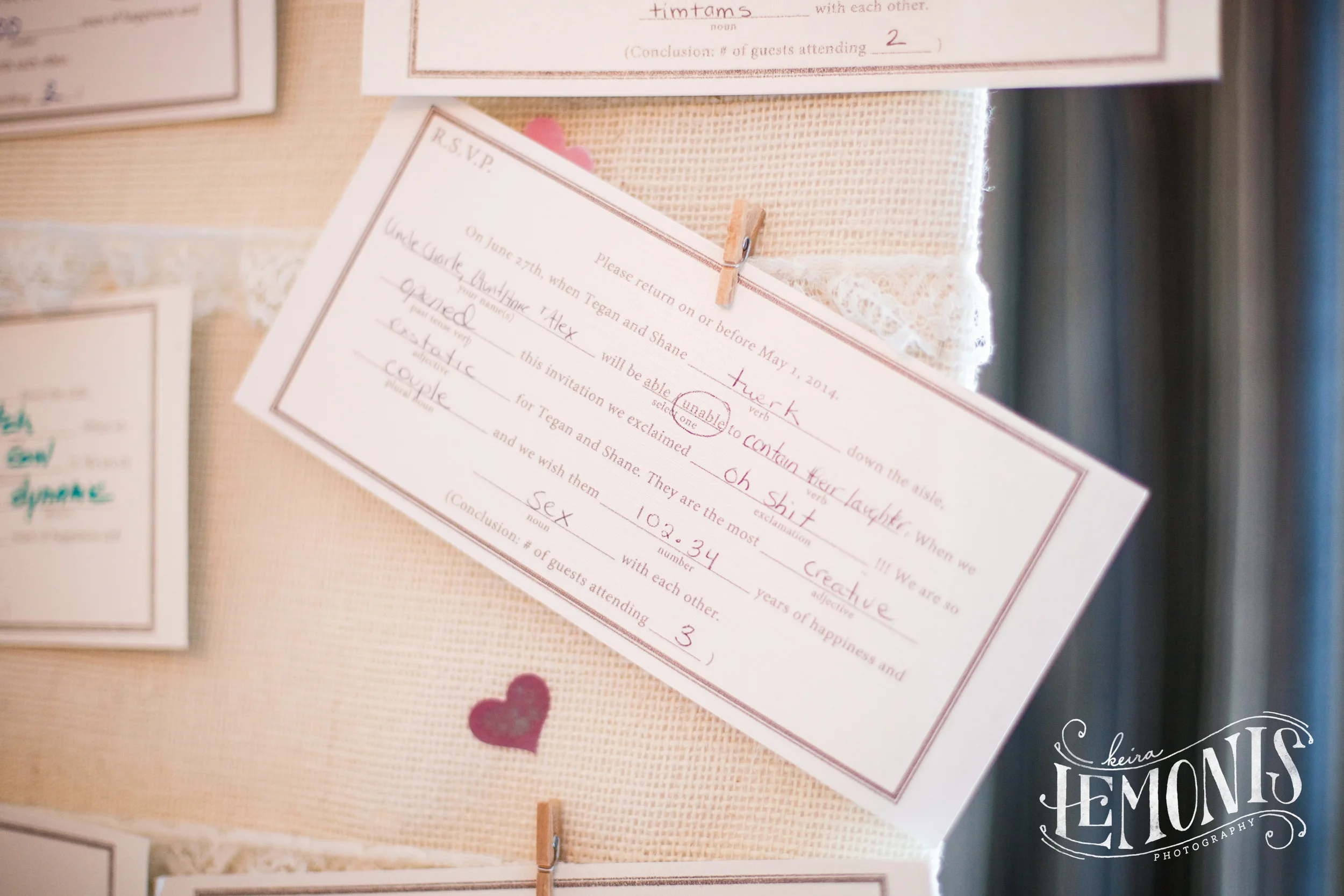 I LOVED their mad libs RSVP's... so funny!