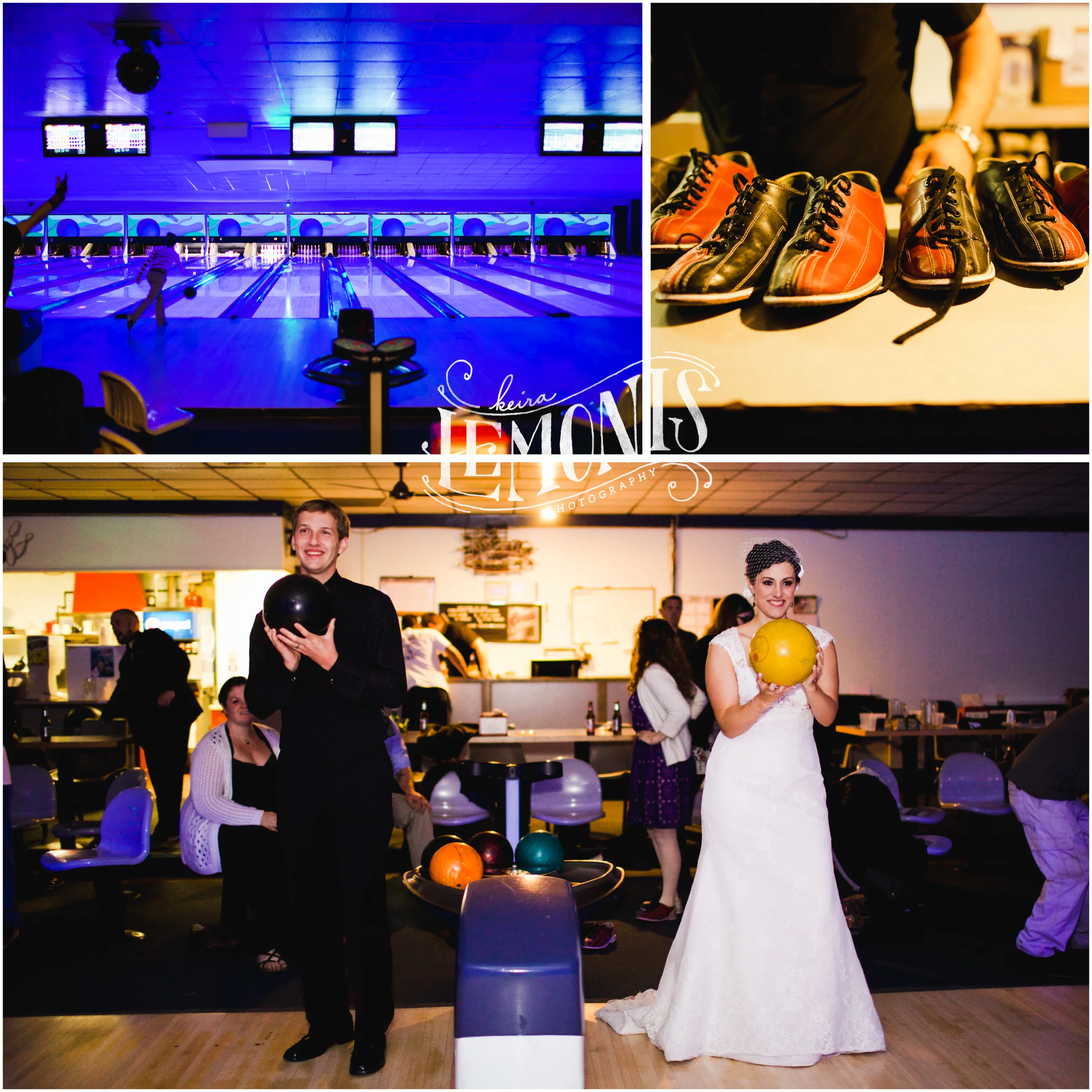 They ended their wedding night with a little bowling :-)