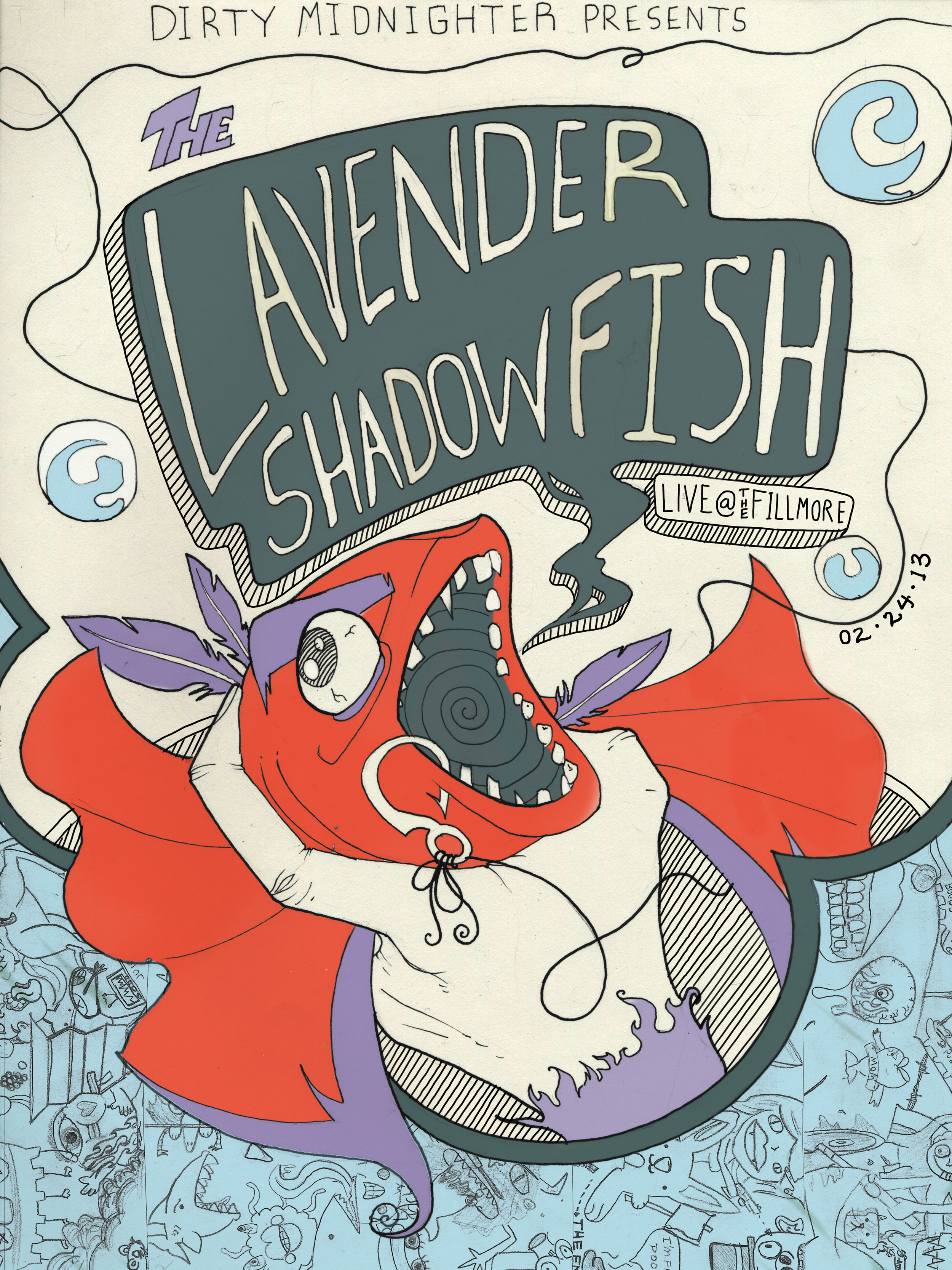 The Lavender Shadowfish Gig Poster