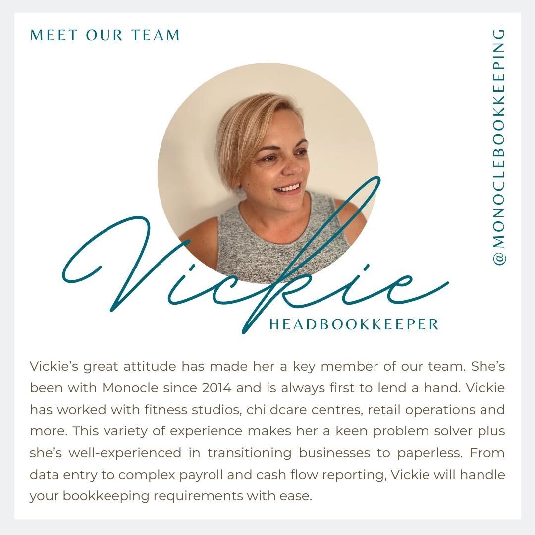 Vickie is an integral member of our team. Double tap and leave a 💙 in the comments to show your appreciation! #staffappreciation

|

#australianbookkeeper #bookkeepingaustralia #bookkeepingsydney #financialservicesaustralia #financecoach #smallbusin