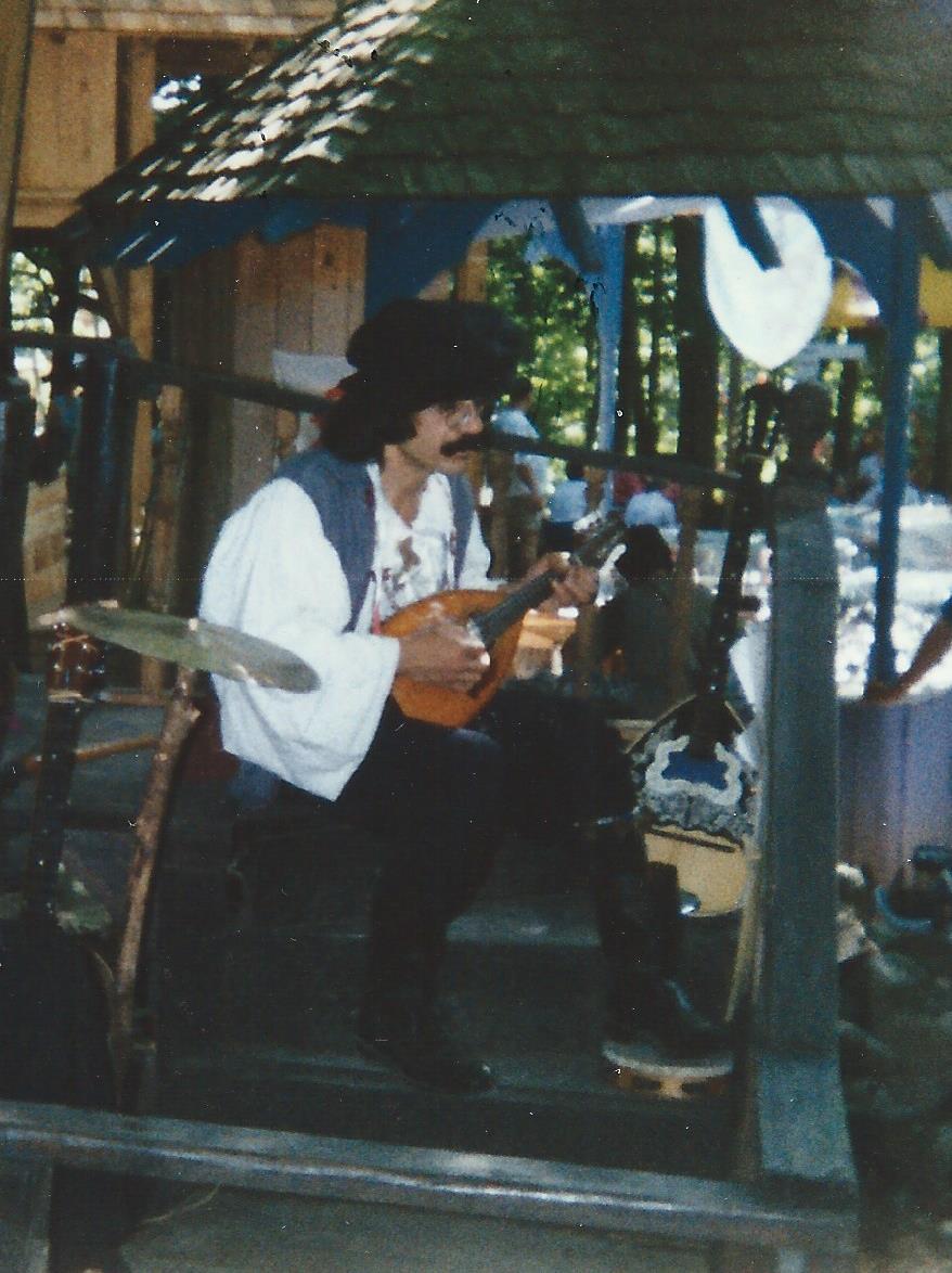 Performing at the Sterling Renaiassance Festival, c. 1995.