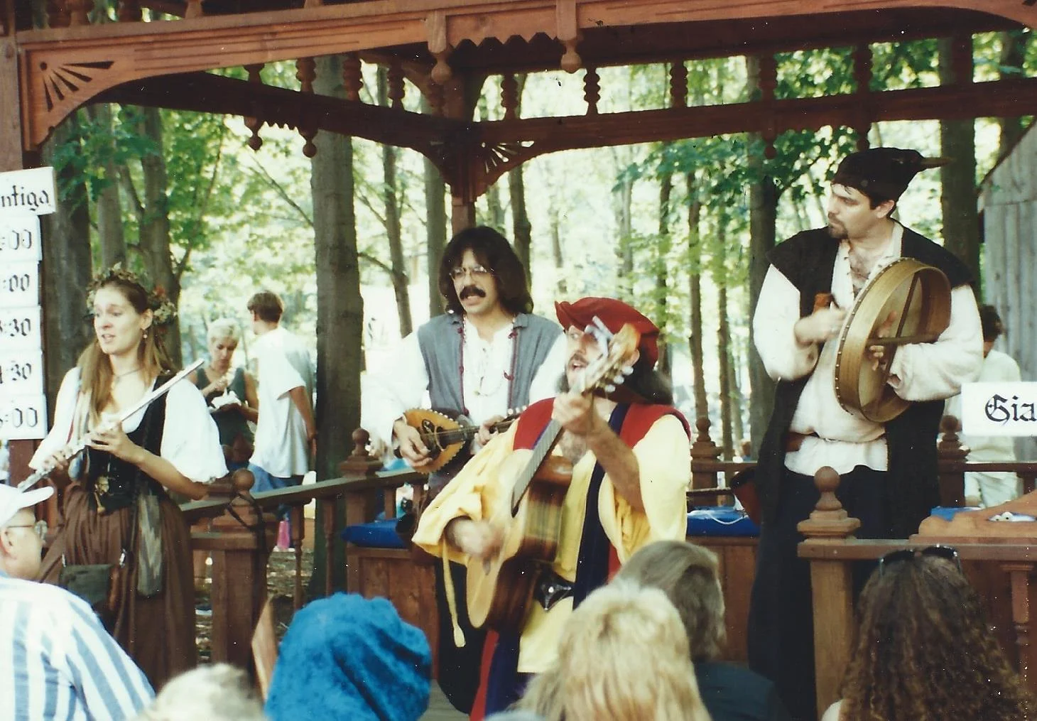 With Giacomo the Jester, Sterling Renaissance Festival, c. 1996.
